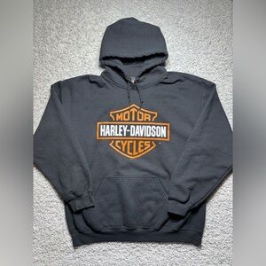 Harley Davidson Hoodie Large Hooded Sweatshirt HD Motorcycles Logo Hunters Moon
